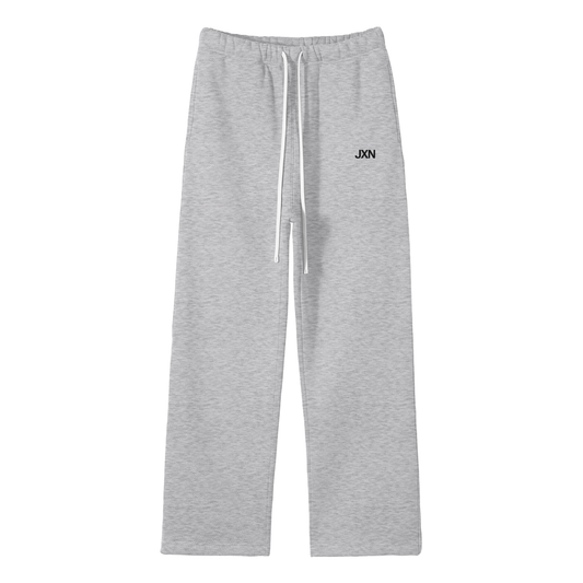 Unisex Solid Color Fleece Straight Leg Pants